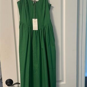 WAYF Emerald Green Sleeveless Maxi Dress